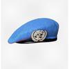 Boina Azul da ONU para Forças de Paz da ONU - Chapéu Militar de Reprodução Exata com Insígnia da ONU