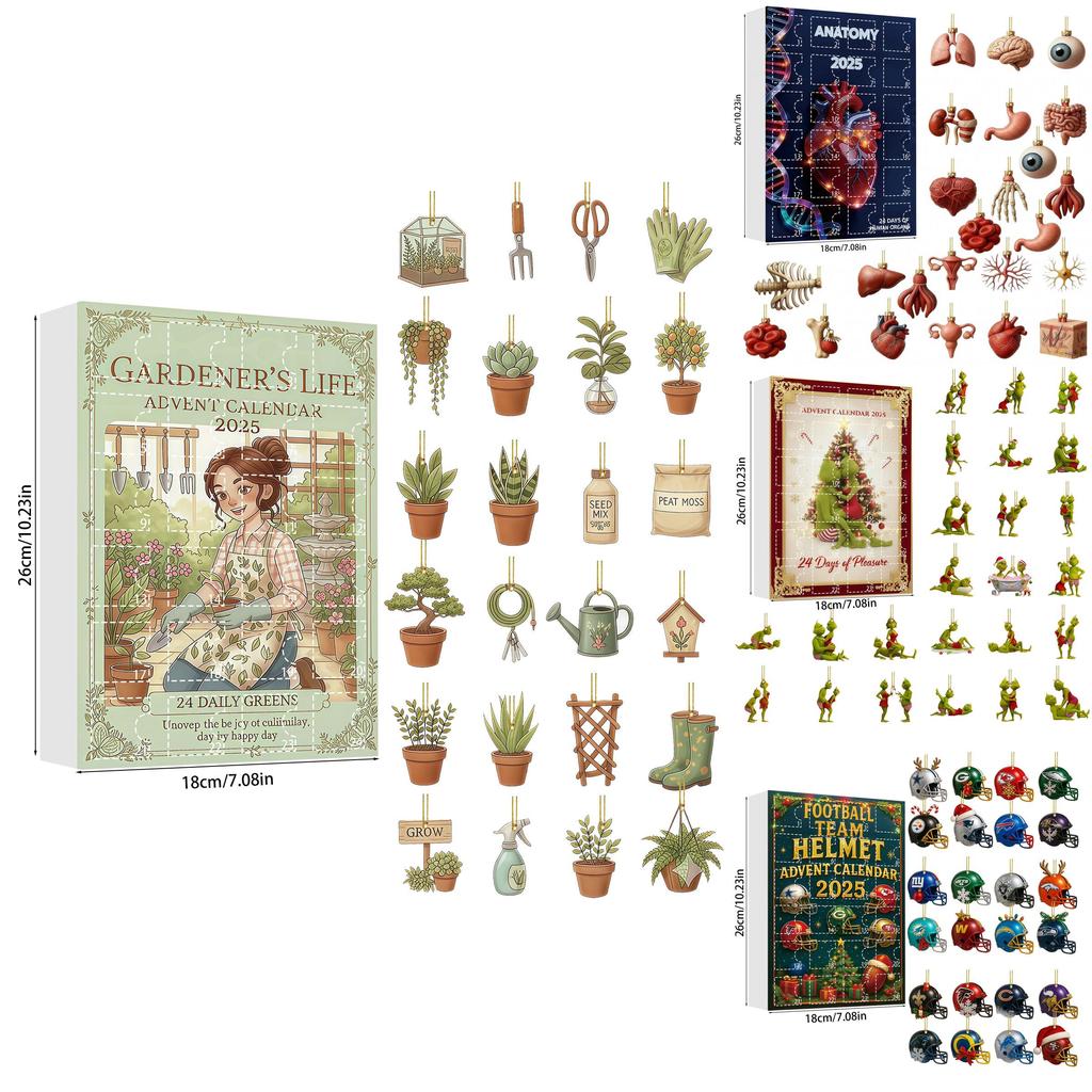 Gorilla Air Force Ballet Acrylic Tree Ornament Advent Calendar Blind Box Gift For Holiday Decor