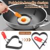 Egg Rings Stainless Steel Egg Molds for Frying Round Egg Cooker Ring Oil Brushfor Griddle Breakfast Cooking Fried Egg Rings