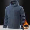 Mens Fleece Jacket Winter Warmth Thick Hooded Cardigan Outdoor Casual Sweatshirt