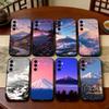 Dreamy Mount Fuji Phone Case For Samsung Galaxy A73,A72,A71,A70,A53,A52,A51,Others Soft Black Cover