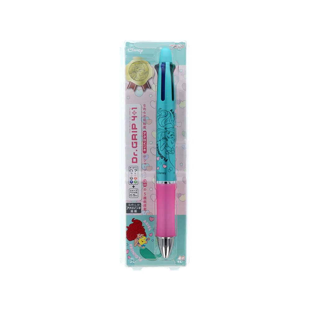 Stationery Little Mermaid Disney Goods Multicolor Ballpoint Pen and Mechanical Pencil Grip Little Mermaid S4658027 Sun-Star Dr. 4+1
