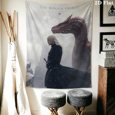 Daemon Targaryen Wandteppich Ästhetischer Wandbehang Bedruckte Stoffdecke Dekorative Wandteppiche für Schlafzimmer Wohnzimmer Heimdekoration