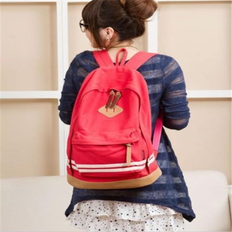 Womens Splicing Canvas Backpack With Breathable Wearresistant Design For Education