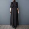 Spring and Summer Niche Ruffle Edge Dress, Loose Temperament Shirt, Long Skirt