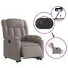 Vidaxl Lift and Tilt Recliner, Electric, Taupe Color, Fabric