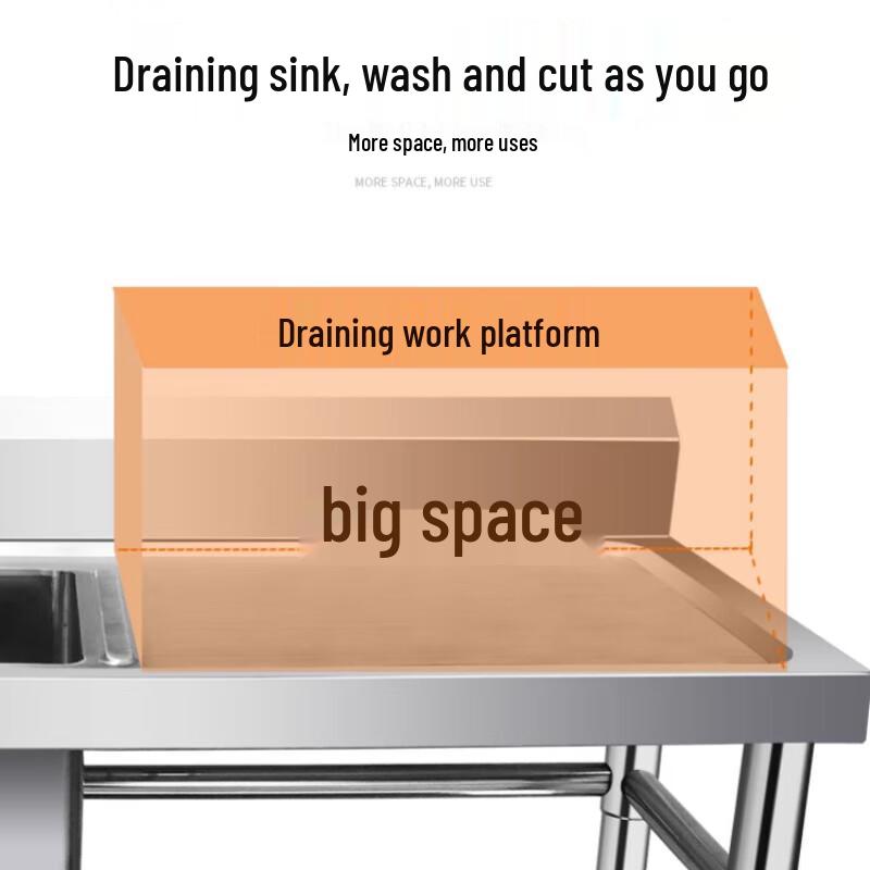 Beifu 304 Stainless Steel Double Sink Workstation