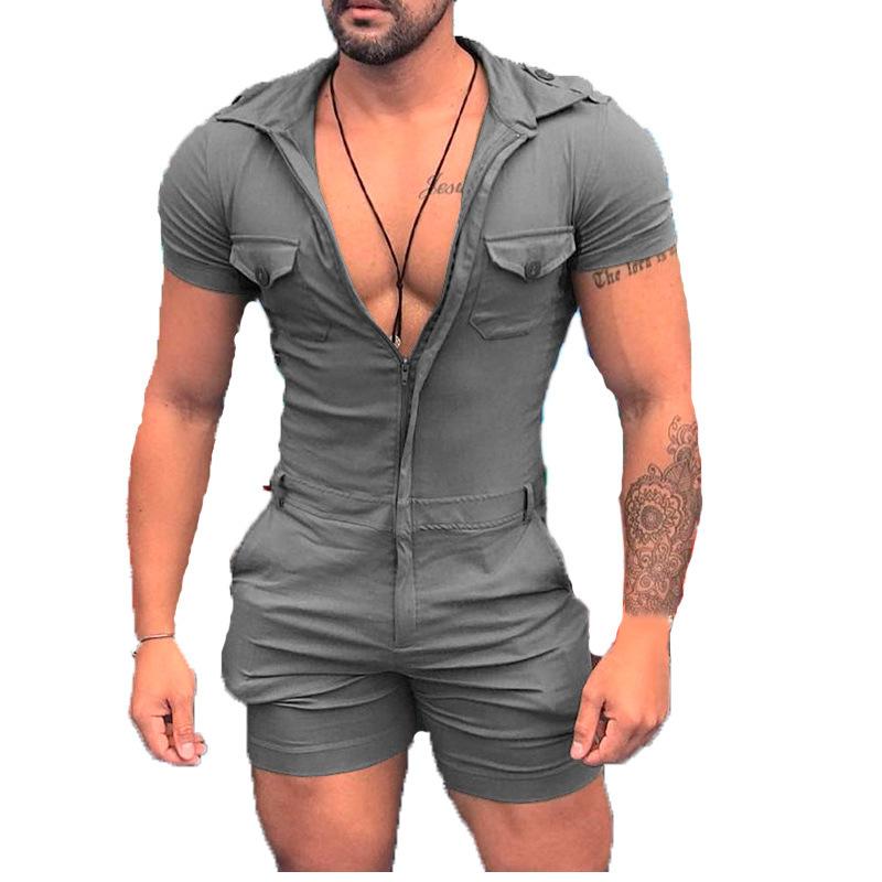 Herren Metallic Kurzarm- und Shorts-Set