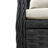 Vidaxl 5-Cz. Garden Furniture Set With Cushions, Black, Poly Rattan