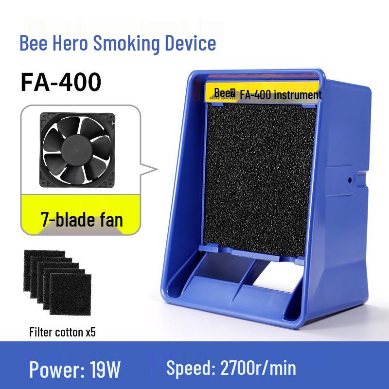 Bee Man Electric Soldering Iron Fume Extractor: Compact Smoke Absorber & Exhaust Fan for Harmful Fumes, Dual Voltage 220V/110V