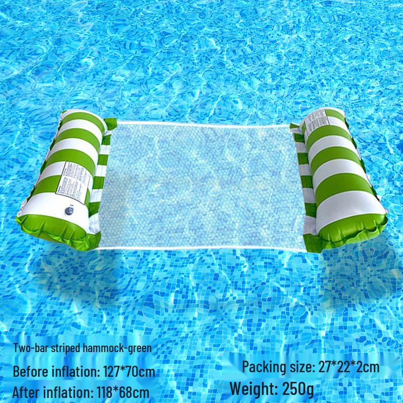 Tumbona Flotante Inflable Plegable Transfronteriza con Respaldo y Malla