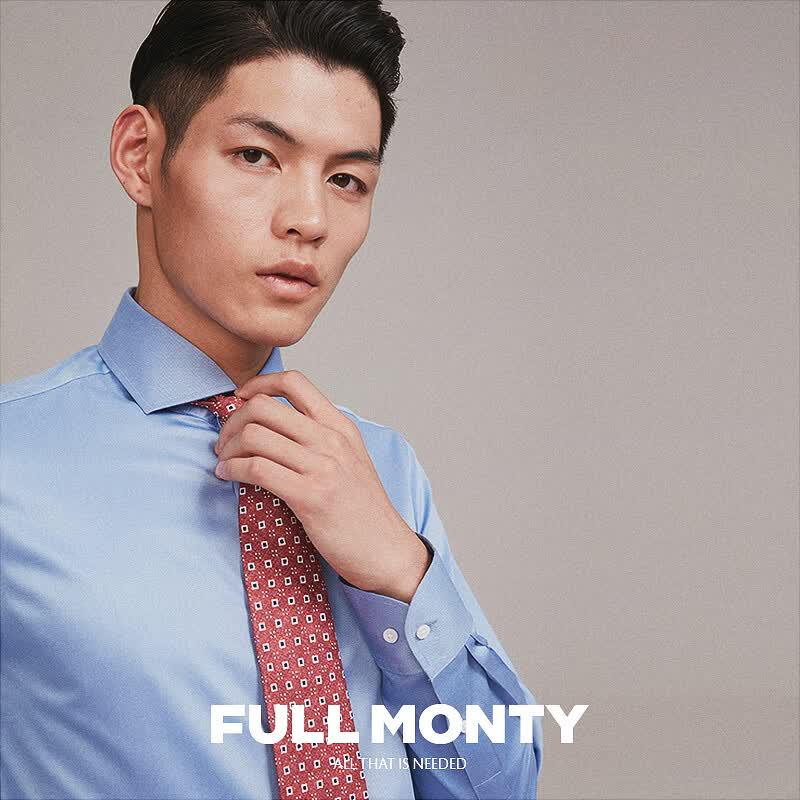 FULL MONTY Men s Pure Cotton Windsor Collar Long Sleeve Shirt 39