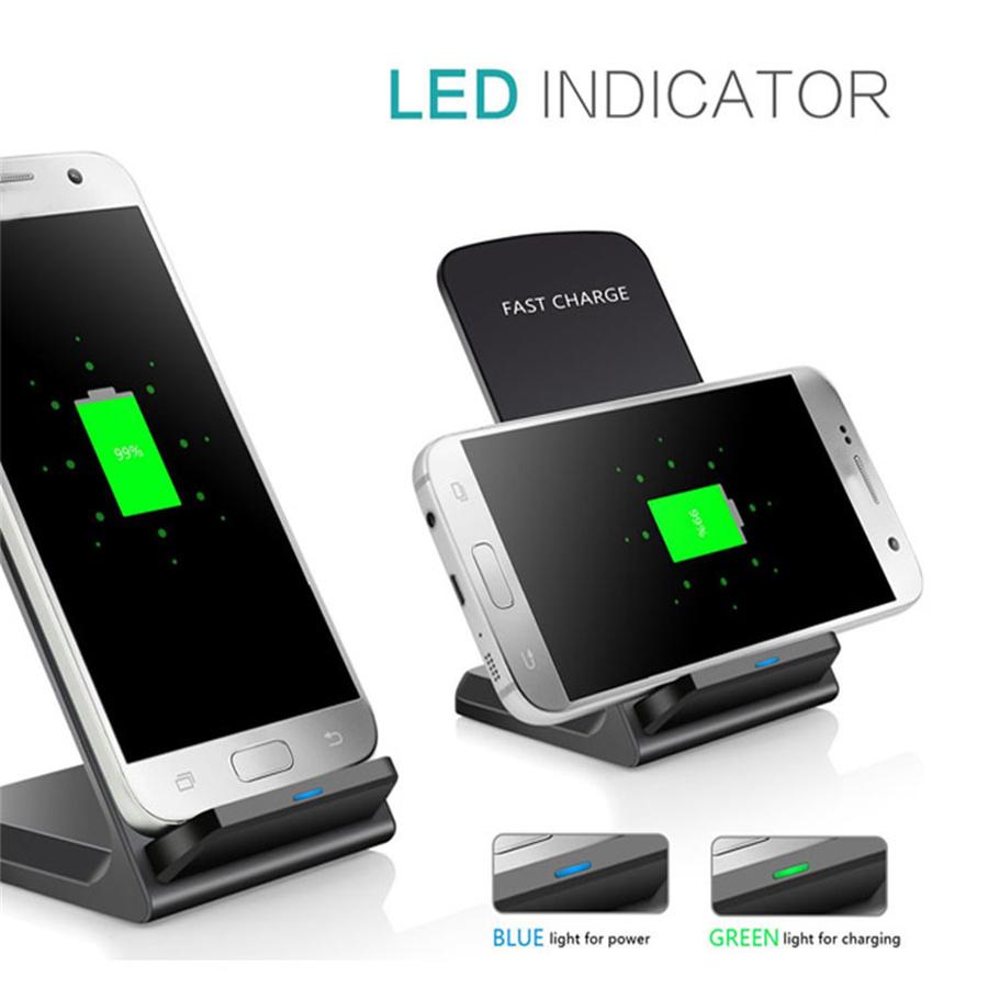 10W Wireless Fast Charging Bracket Desktop Vertical Mobile Phone Charger Holder
