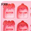 Nonstick Silicone Bakeware Backpack Mold, 6 Cavity School Bag Shape Baking Tool, Chocolate Jelly Candy Maker Durable Flexible Tray for And