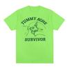 Funny Tummy Ache Survivor Meme Print Graphics T-Shirt Men Women's Vintage Short Sleeve Tees Oversized Cotton T Shirts Streetwear