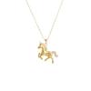 S925 Sterling Silver Lucky Unicorn Collarbone Pendant Necklace: Light Luxury, Elegant, and Versatile.