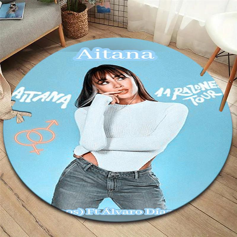 Aitana Round Area Rug,Carpet Rug for Living Room Bedroom Sofa Playroom Decor,Non-slip Floor Mat