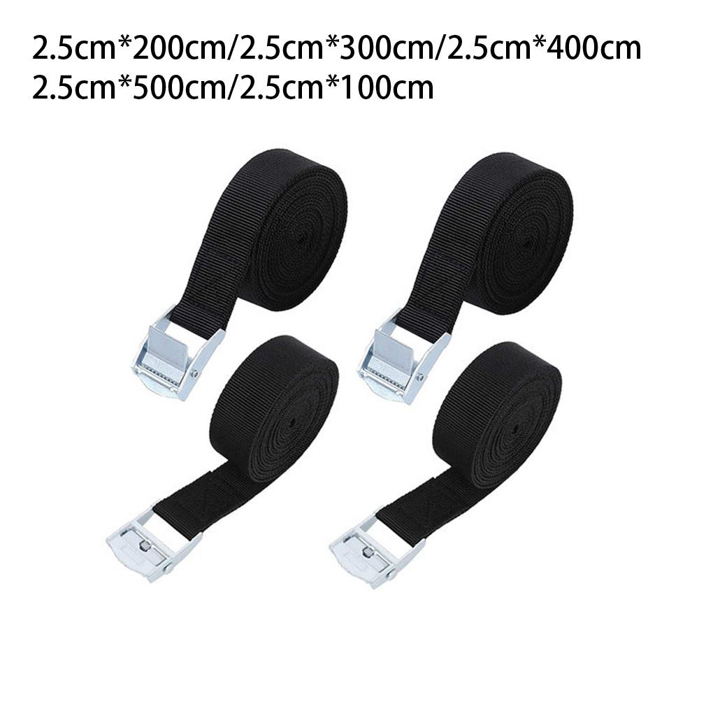4 Pieces Luggage Snaps-on Buckle Roof Tie Down Tidying Fastener Strap Lashing Binding Ratchet Belt Outdoor Travelling