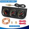 3 in 1 Triple Gauge Set 100-250℉ Water Temp+8-16v voltage Gauge+0-150psi Oil Pressure Black Face Digital pointer Auto Gauge