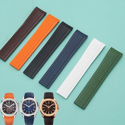 Wysokiej jakości miękki gumowy pasek do zegarka Aquanaut Pasuje do Patek Philippe Silikonowy 5164A 5167A 5168A 21mm Składane zapięcie Pasek do zegarka