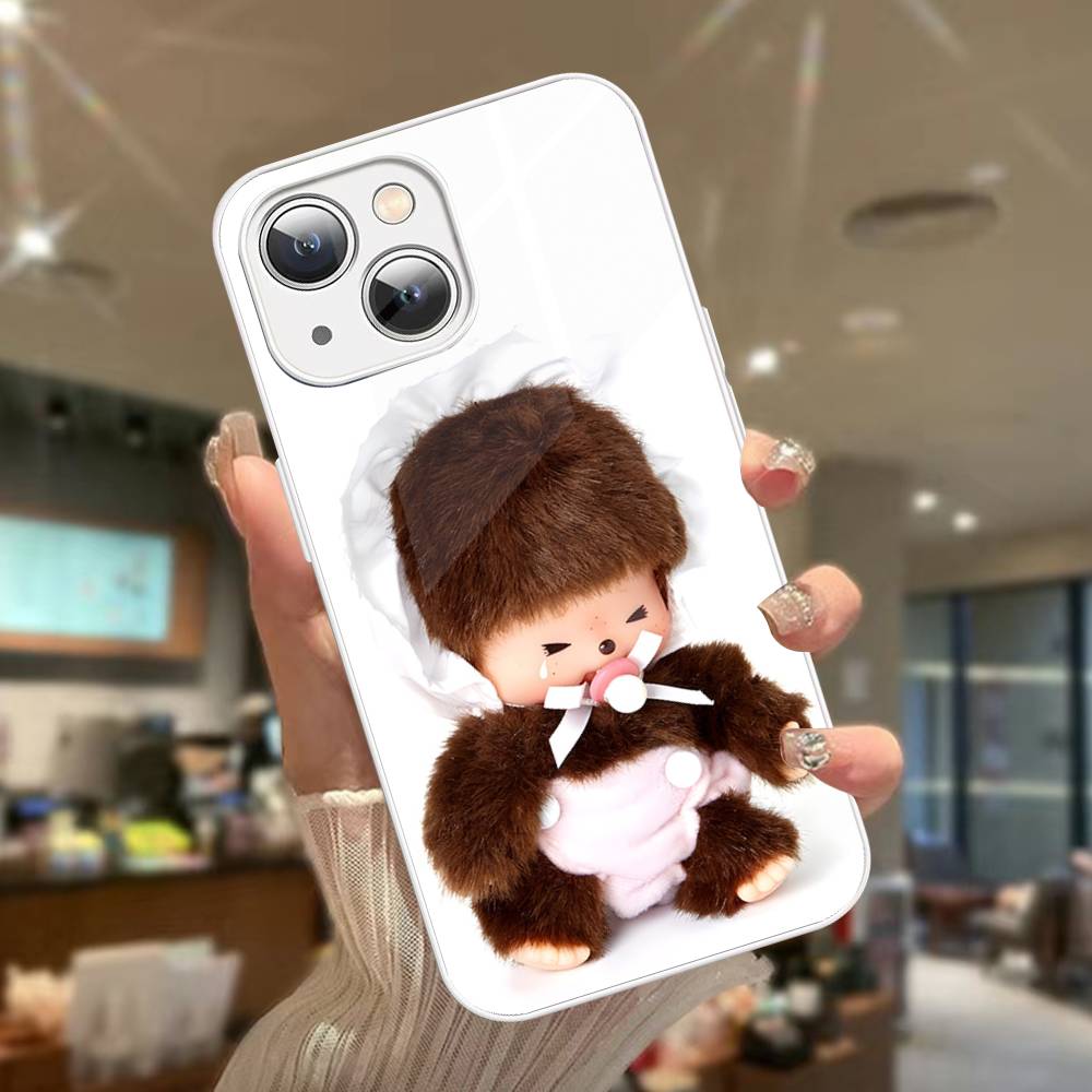 Cute M-monchhichis-s Tempered Glass For Iphone 14 13 12 11 Pro Mini XS MAX 14Plus X XS XR Cover