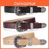 Trendy Fashionable Vintage Metal Flower Buckle Women's Belt Stylish Accessory For Jeans