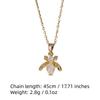 Süße Bienen Zirkonia Anhänger Halsketten für Damen Funkelnde Goldene Edelstahl Halskette Schmuck
