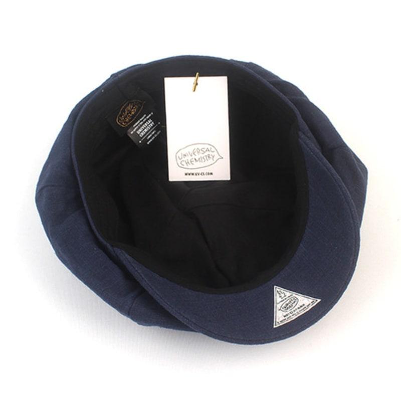 Universal chemistry Linen Navy Loose Fit Newsboycap