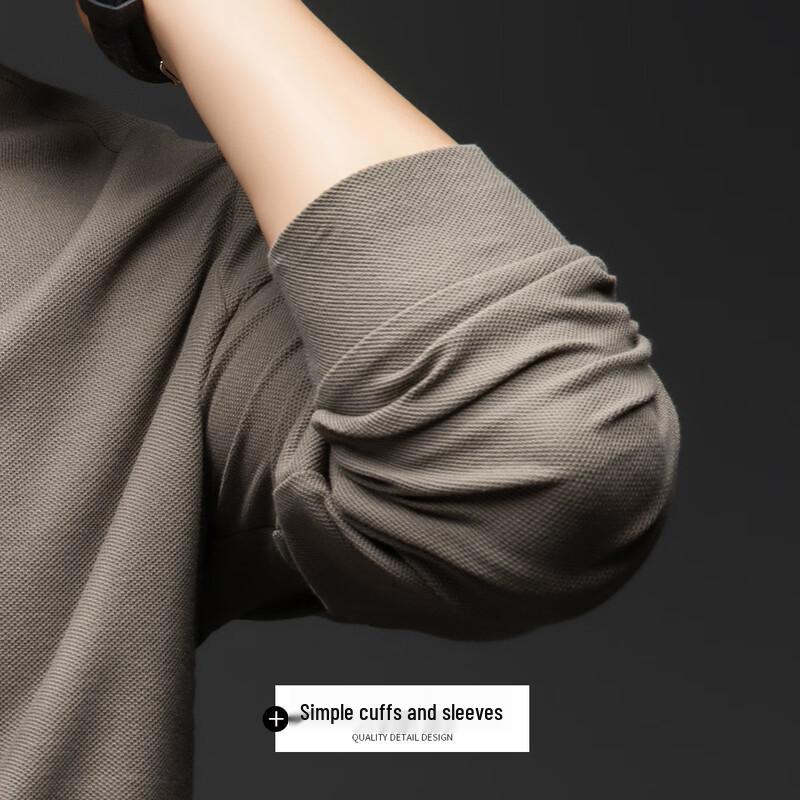 Men's 100% Cotton Long-Sleeve Polo Shirt
