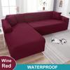 Waterproof Elastic L Shaped Sofa Cover For Living Room Corner Couch Cover Durable Stretchable Sofa Protector