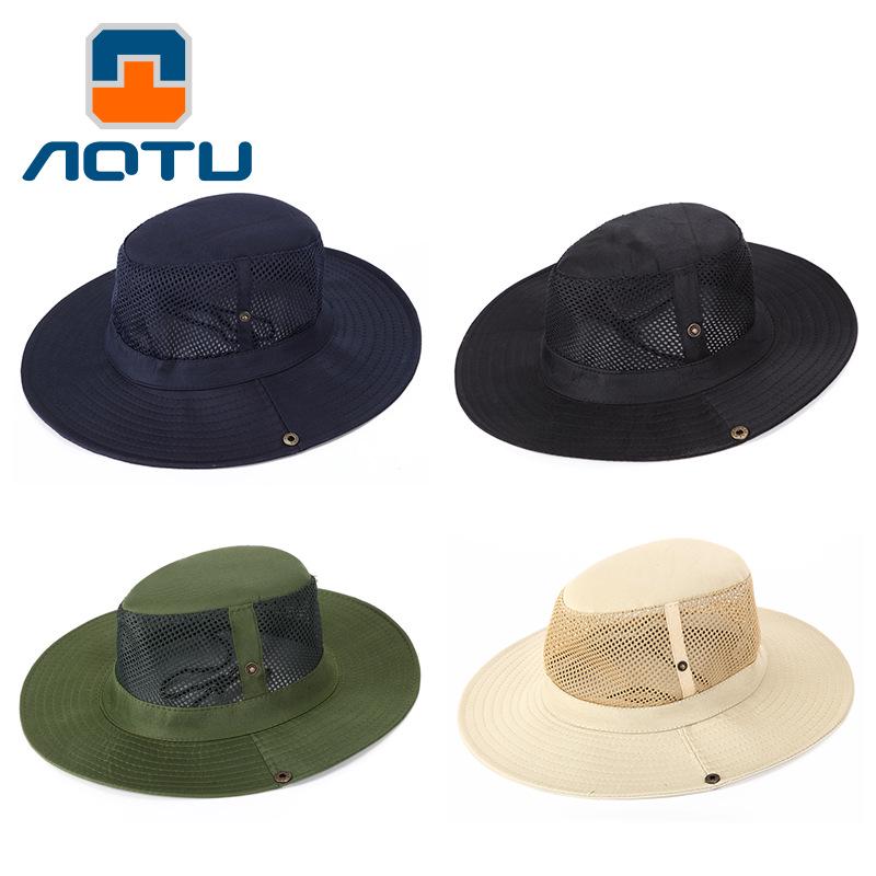 Concave-Convex Outdoor Sun Hat with Sunshade Net for Camping, Fishing, Hiking, and Climbing (Model: AT8707)