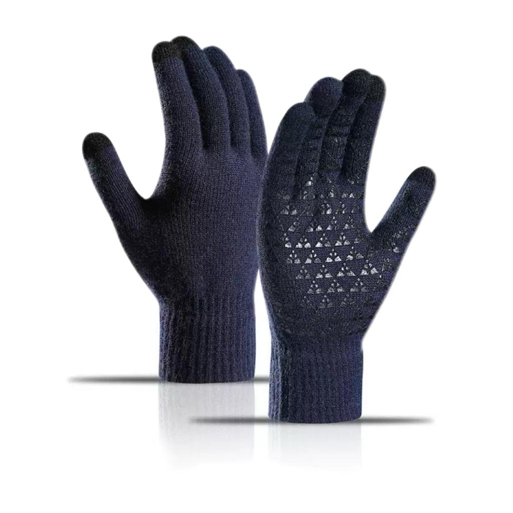 Herren Winter Warme Touchscreen Handschuhe Verdickt Kälteschutz Thermisch Anti-Rutsch Gestrickt für Outdoor-Sportarten Radfahren Wandern Handschuhe