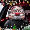 Cute Christmas Car Decor 2Pcs Santa Headrest Covers, Printed Pillow Cases, Universal Fit Festive Vehicle Seat Accessories for Most Vehicles,