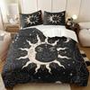 Celestial Sun Moon Duvet Cover Set (1 Duvet Cover & 1/2 Pillowcase) Gothic Boho Bedding Set Home Bedroom Decor Gifts