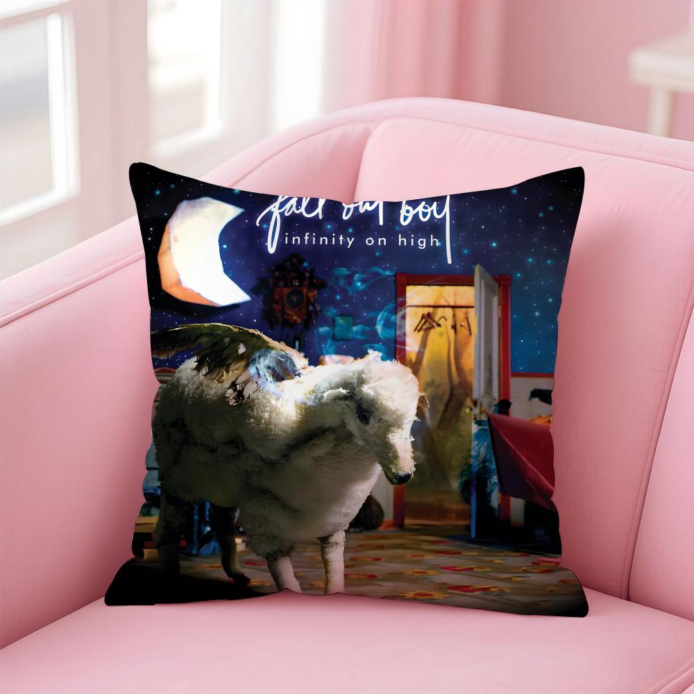 f-Fall Out Boy Cushion Cover Comfortable Reversible Pillow Cover Ideal for Car Sofa Bedroom & Beyond