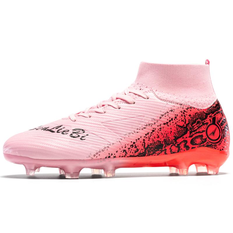 New Men Soccer Shoes FG/TF Football Boots Grass Cleats Indoor Adult Non-Slip Boys Adult Futsal Sport Ultralight Turf Comfortable