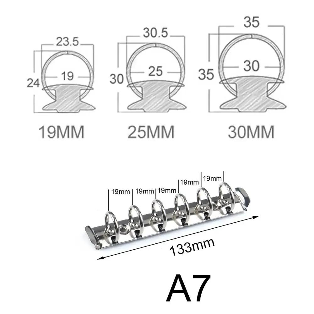 Fromthenon A7 Metal Spiral Rings Binder Clip For Diary Notebook Planner Binder File Folder With 2 Pairs Screw Premium