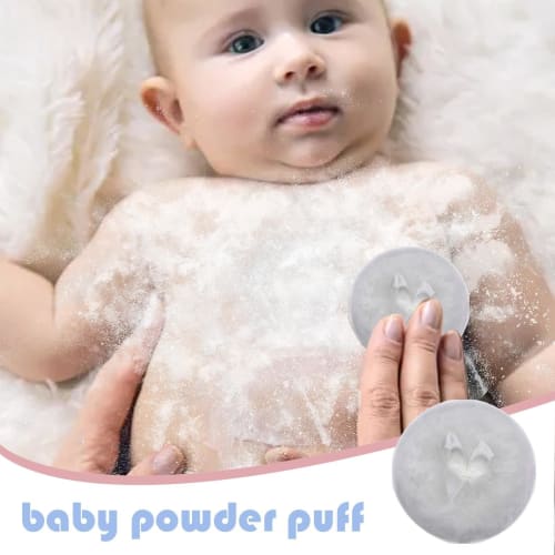 Portable Powder Puff for Baby Body Powder, Furry Body Powder, Baby Powder Applicator Puff, Baby Shower, Body Care, Cosmetic Powder, Fluffy Puff for Fa