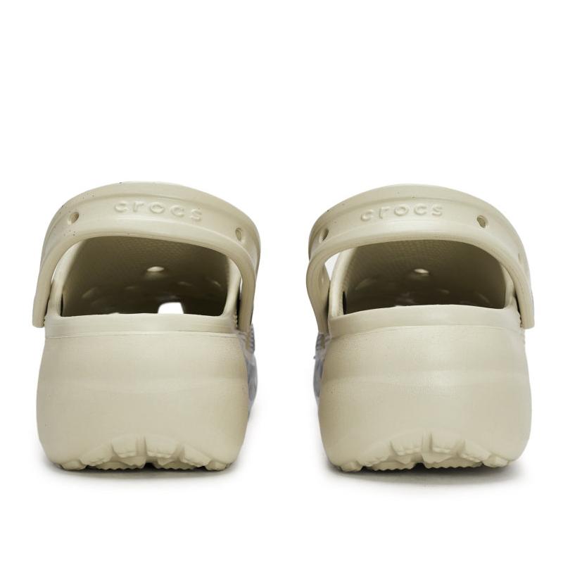 Crocs Classic Platform Clog 811 Manufacturing Explosion Scene Special Shoe Box Fluid Splash Ink Hole Shoes Women's Bone White Grey