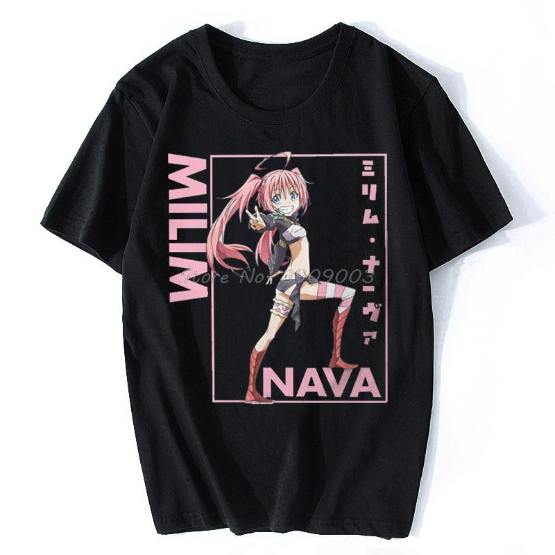 

That Time I Got Reincarnated As A Slime Anime Milim Nava Tshirt Harajuku Streetwear Men Oversized Cotton O-Neck T Shirt Tees Top 4XL