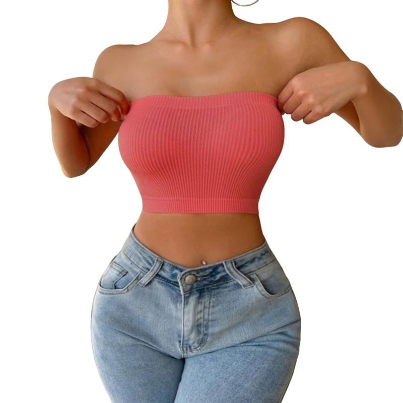 Women's Solid-Color Strapless Bandeau