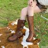 Belt Buckle Retro High Boots New Style Long Thick Heel High Height Simple Comfortable Versatile Trendy Women's Boots
