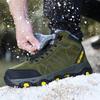Autumn and Winter Velvet Outdoor Sports Shoes Men's and Women's Large Size Cotton High-top Hiking Shoes Couple's Hiking Shoes Cotton Boots