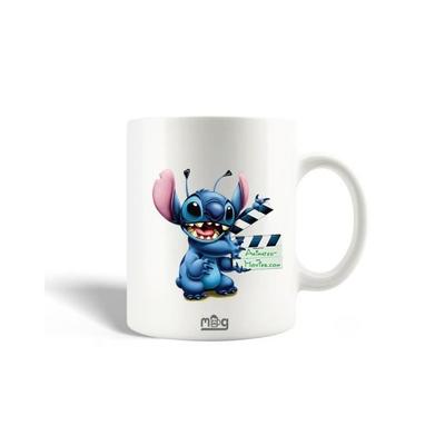 Ceramic Mug - Stitch - 30cl - White - Dishwasher Safe - Microwave Safe