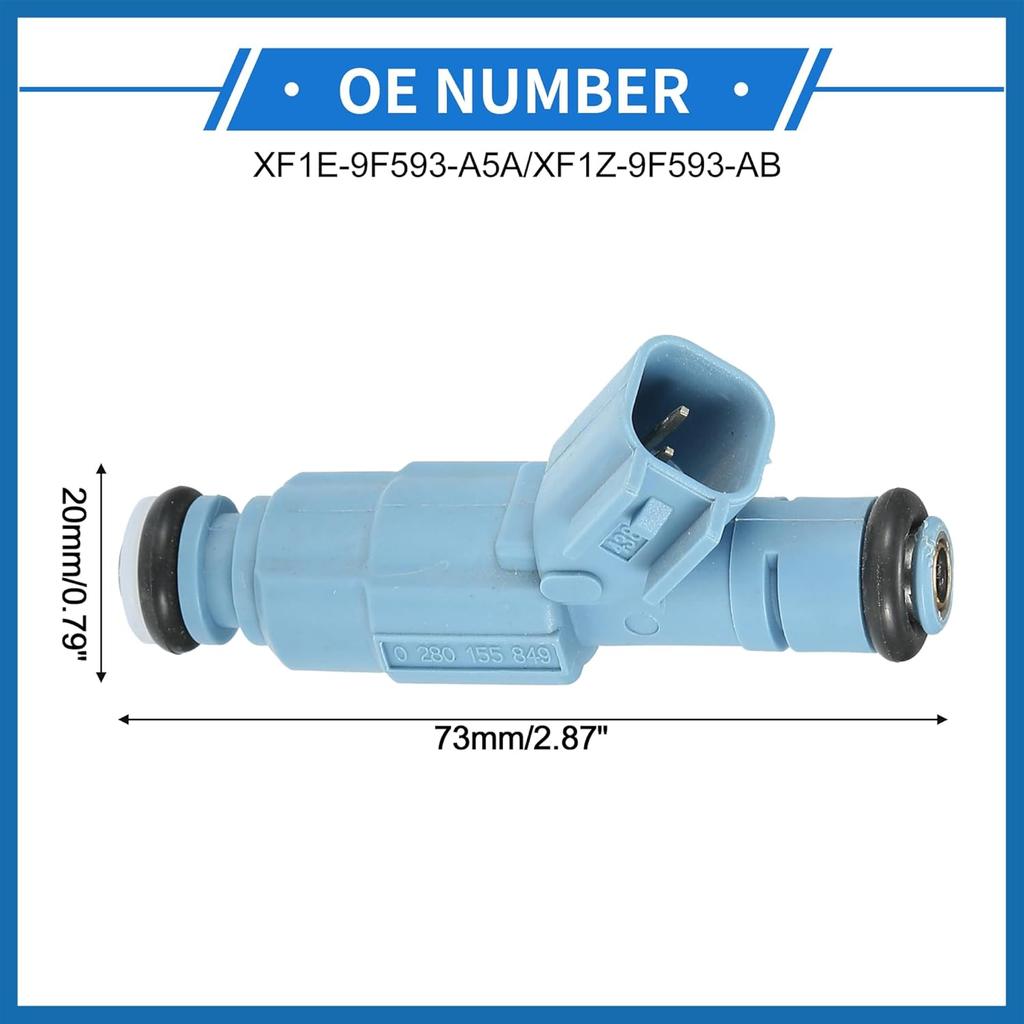 Fuel Injector Compatible for Dodge for Ram 1500 02-07 4.7L for Dodge Dakota 01-07 4.7L, Flow Matched Plastic Blue Fuel Injection Nozzle Item
