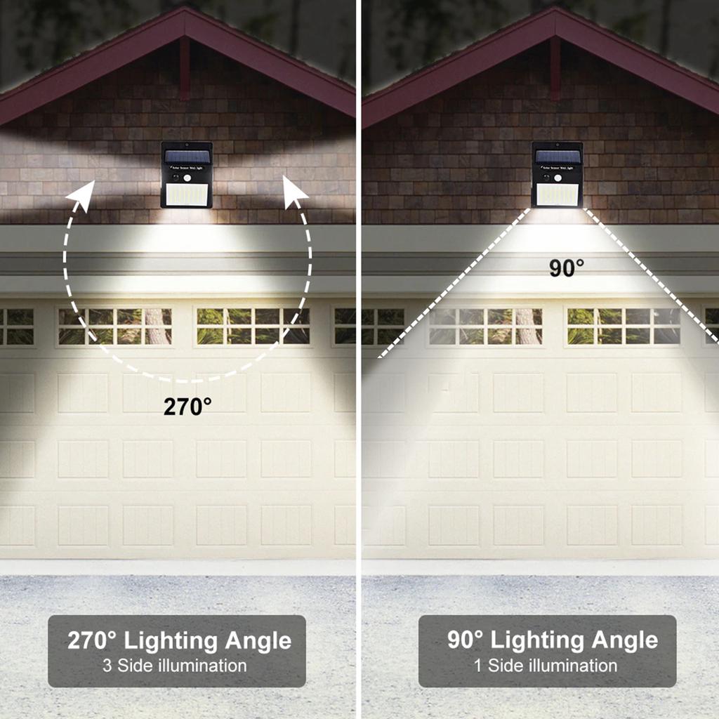 LED Solar Light Sensor Wall Lights 100pcs LED Beads IP65 Waterproof Solar Powered PIR Motion Sensor Energy Saving Night