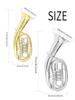 SLADE 4 Keys Euphonium with Flat Key On Bass Horn Phosphor Bronze Color Brass Body 4 Flat Keys Euphonium Brass Instrument Parts