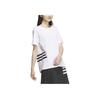 Adidas Neo Three-Stripe Color Block Casual Sports Short Sleeve T-Shirt Women Tops White IP3900