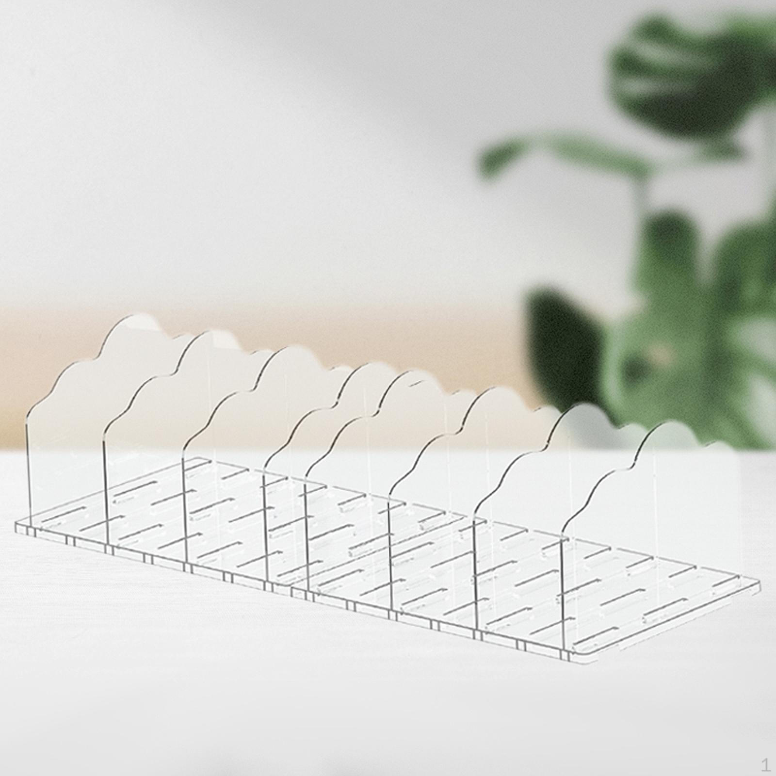 

Акриловые подставки для книг, 4 отделения, стеллаж для хранения книг, сумки, дисплей для книжной полки 2pc