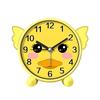 Battery Operated Desk Clock Cartoon Animal Alarm for Students, Non-Ticking Quiet Movement Kids Room Clock, Home Bedroom Small Decorative